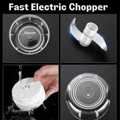 Electric 300ML Garlic Press Chopper Chili Onion Fruits Meat Mincer