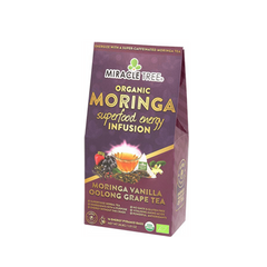 Organic Moringa Energy Tea - Vanilla Oolong Grape - Natural Coffee