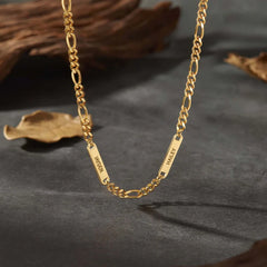 Dad Necklace With Kids Names, Engraved Dad Necklace