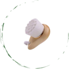 Facial Brush with Bamboo Handle