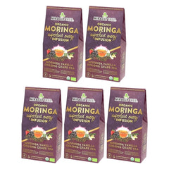 Organic Moringa Energy Tea - Vanilla Oolong Grape - Natural Coffee